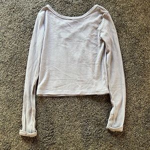 Open back lavender light weight sweater